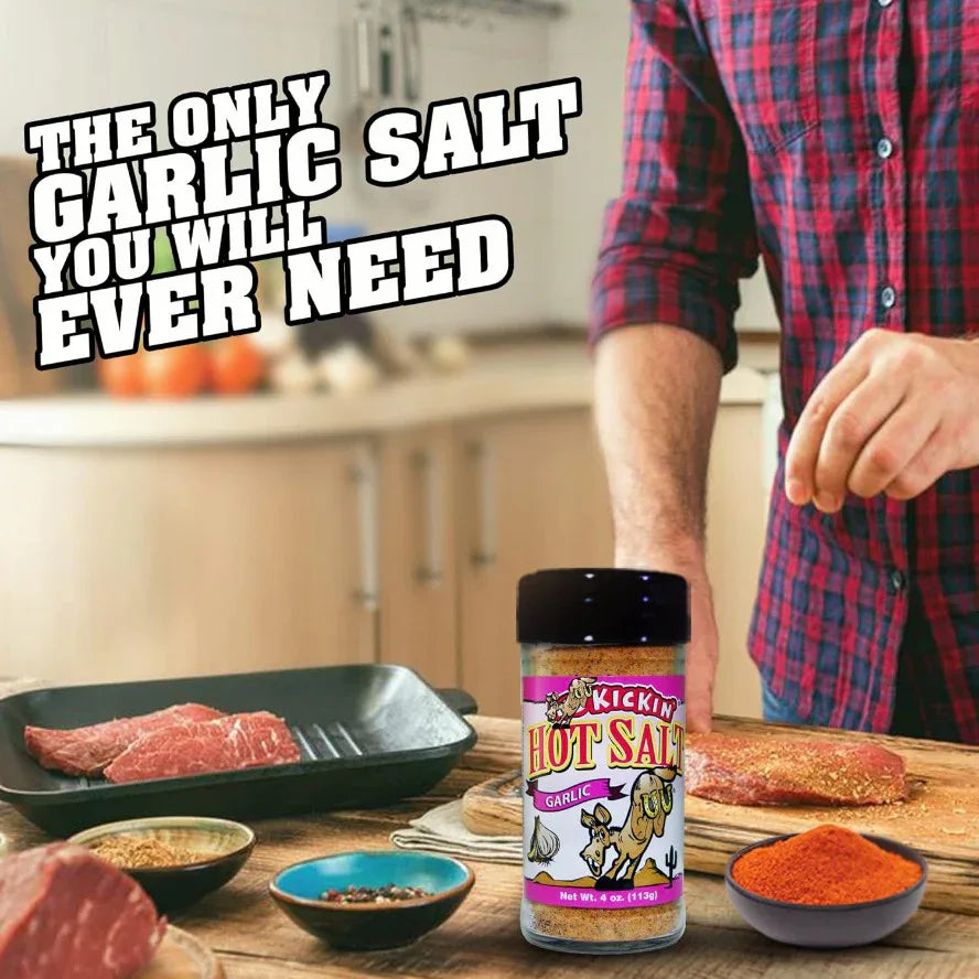 Ass Kickin Hot Salt - Garlic 4oz (113gm) - Chile Mojo