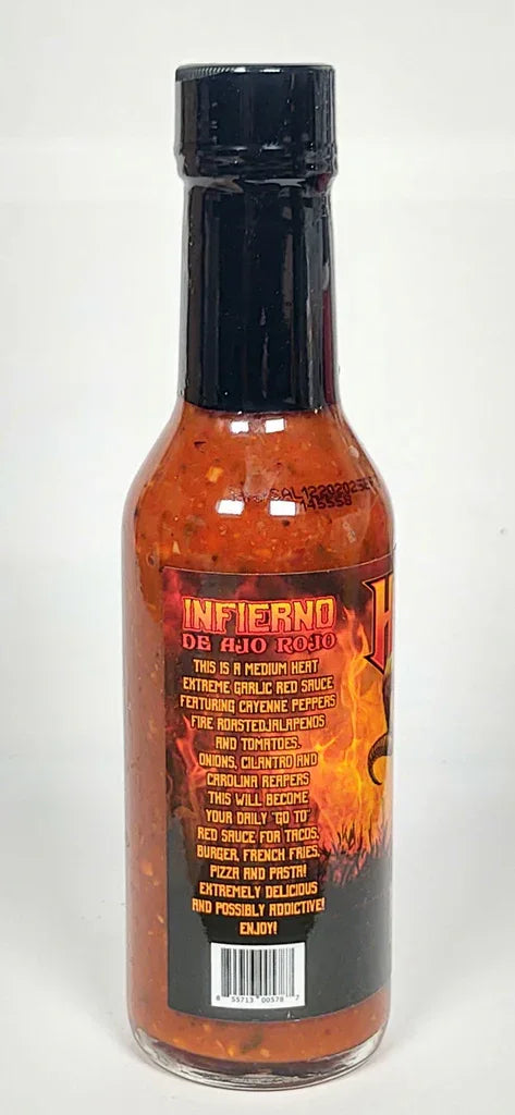 Hellfire Infierno De Ajo Rojo Hot Sauce 150ml - Chile Mojo