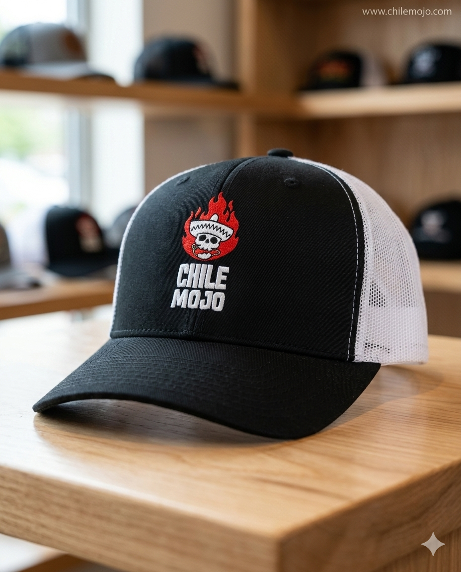 Chile Mojo Trucker Cap Black/White