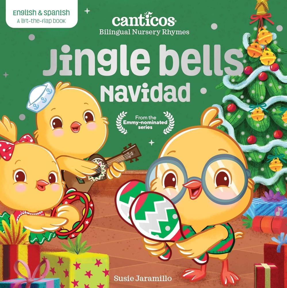 Book - Navidad/Jingle Bells Board Book (Canticos Bilingual Nursery Rhymes) - Chile Mojo