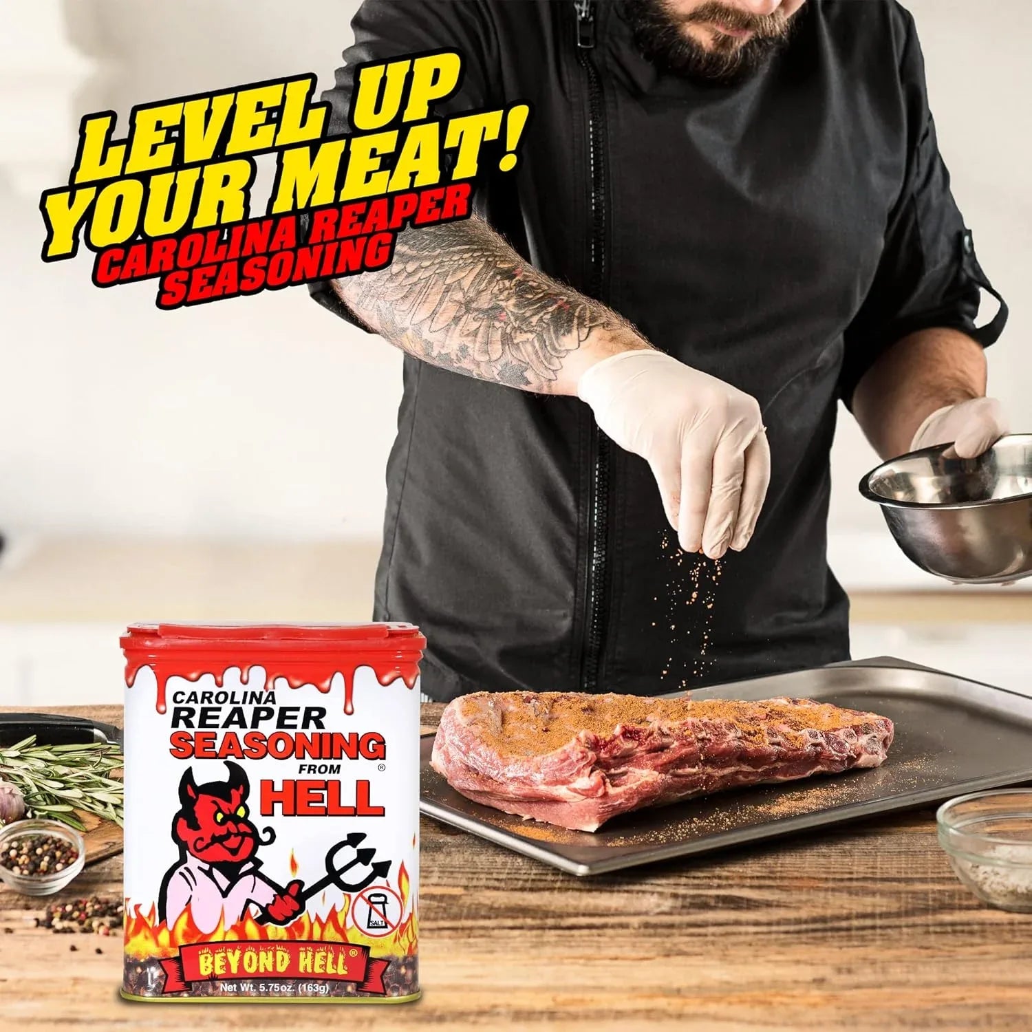 Carolina Reaper Seasoning From Hell (Salt Free) 163gm - Chile Mojo