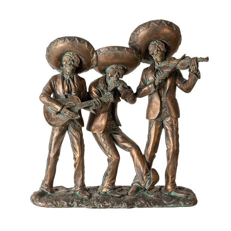 Day of the Dead Bronze Look Mariachi Trio - Chile Mojo
