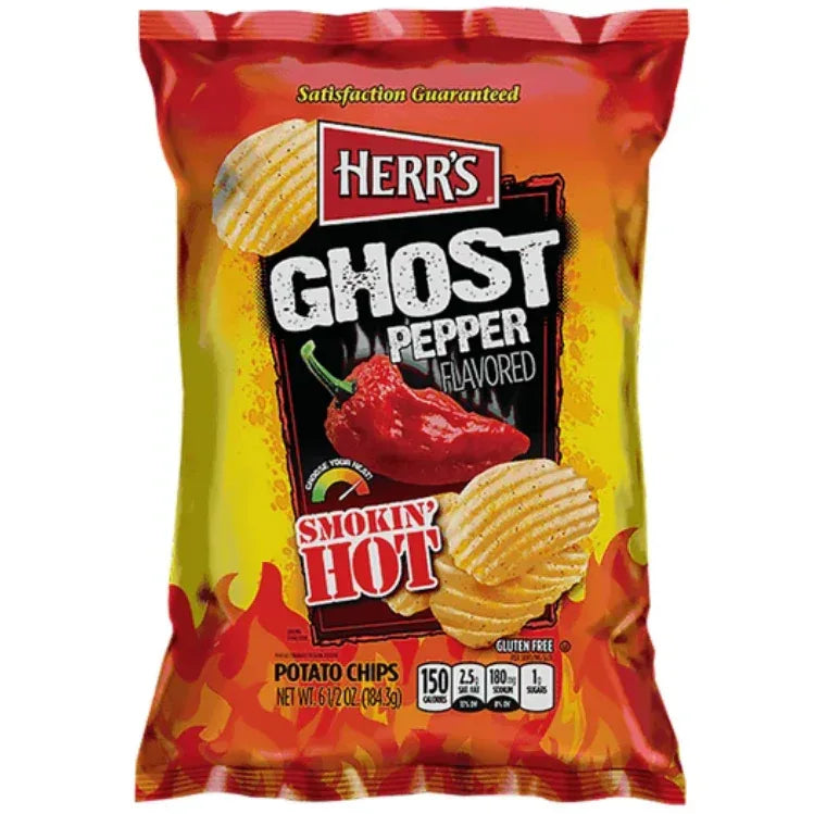 Herrs Ghost Pepper Potato Chips 171gm - Chile Mojo