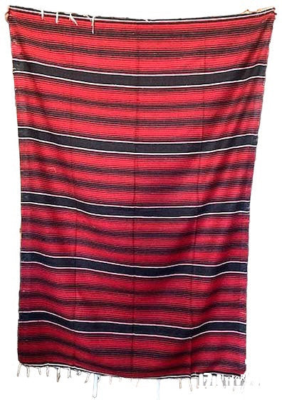 Blanket - Saltillo Style Mexican Serape - Red and Black only