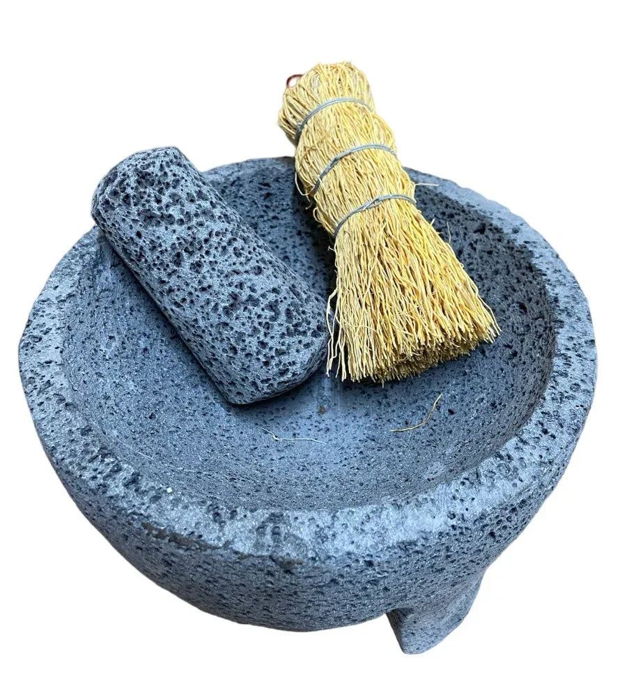 Molcajete mortar and pestle - natural Mexican volcanic stone - Chile Mojo