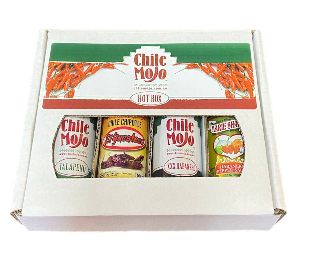 Chile Mojo 4-sauce Hot Box