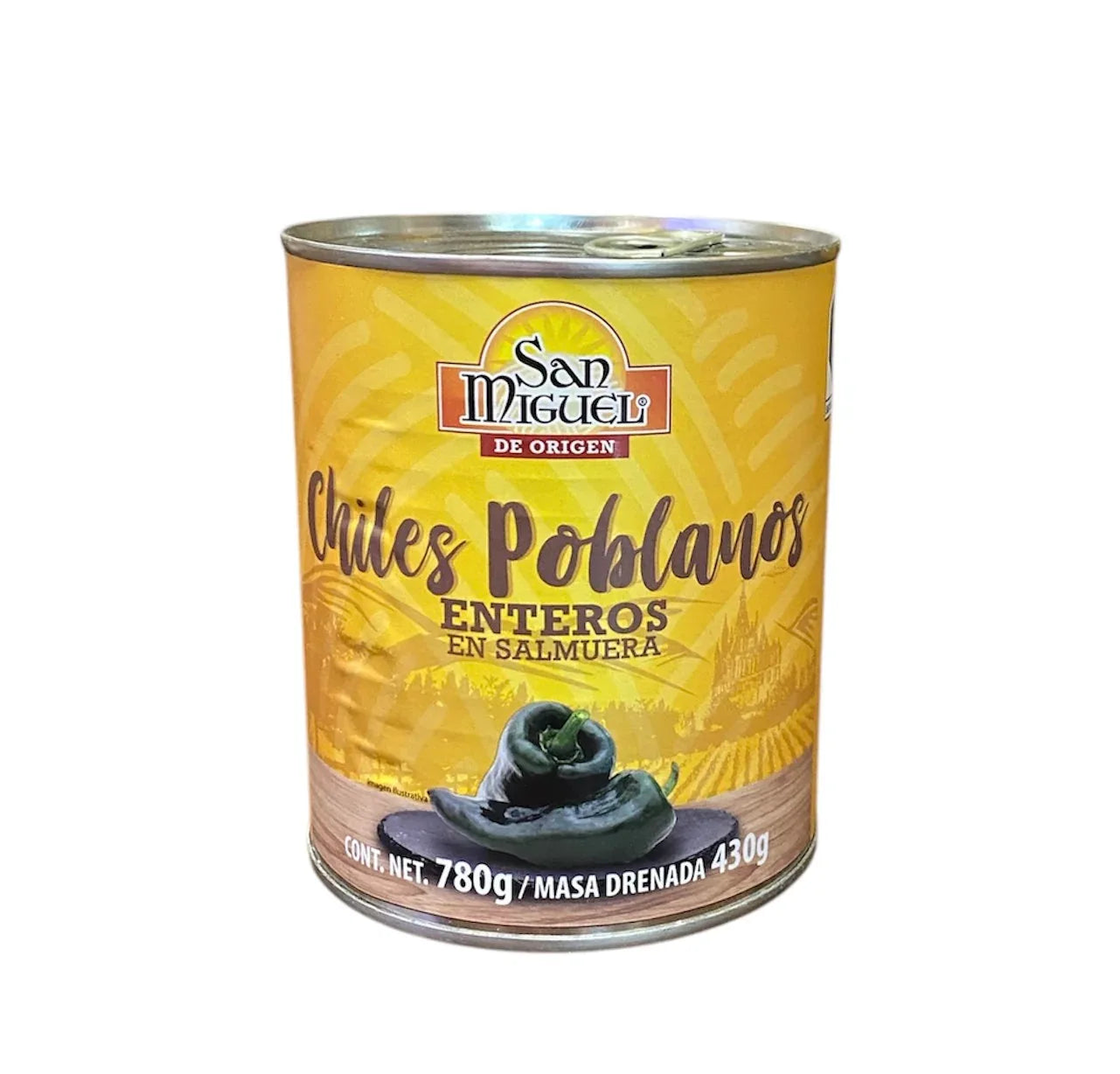 San Miguel whole Poblano Chiles canned 780gm - Chile Mojo
