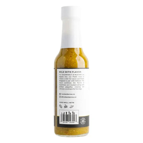 Hook & Arrow Spicier Sauerkraut & Mustard Hot Sasuce 5oz (148ml) - Chile Mojo
