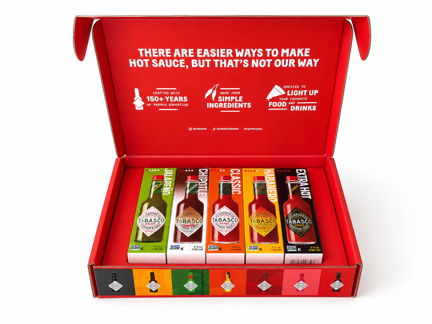 Tabasco Light Things Up. Gift Pack of 5 x 148ml