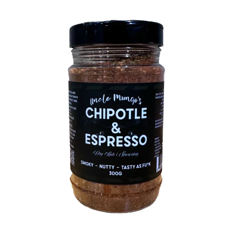 Uncle Mungos Chipotle and Espresso Dry Rub Seasoning 300gm - Chile Mojo