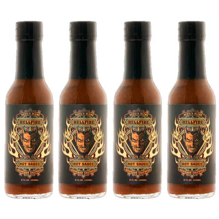 Hellfire Devils Blend Bourbon Chipotle Hot Sauce 150ml - Chile Mojo