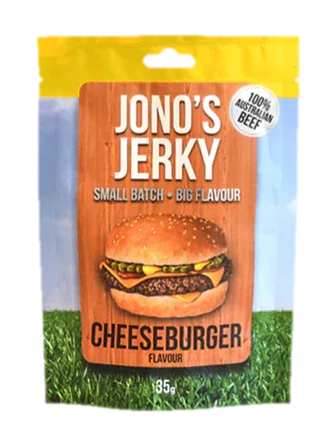 Jonos Jerky - Cheeseburger 35gm - Chile Mojo