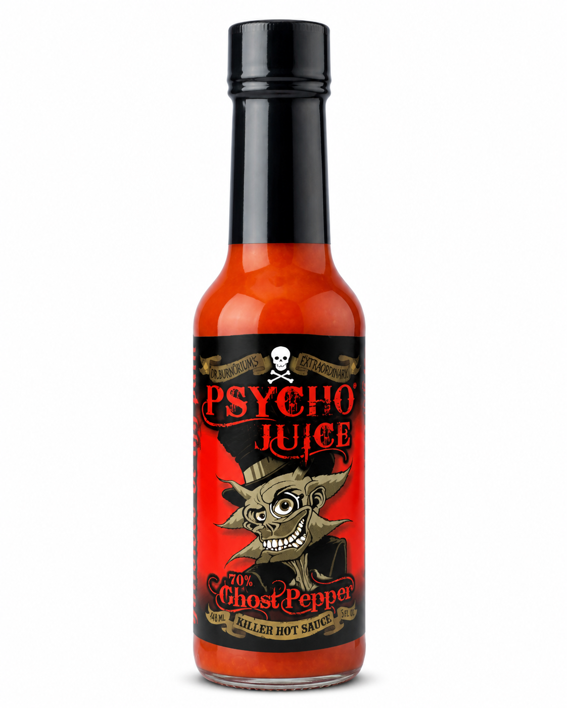 Psycho Juice 70% Ghost Pepper Killer Hot Sauce 5oz. (148ml)