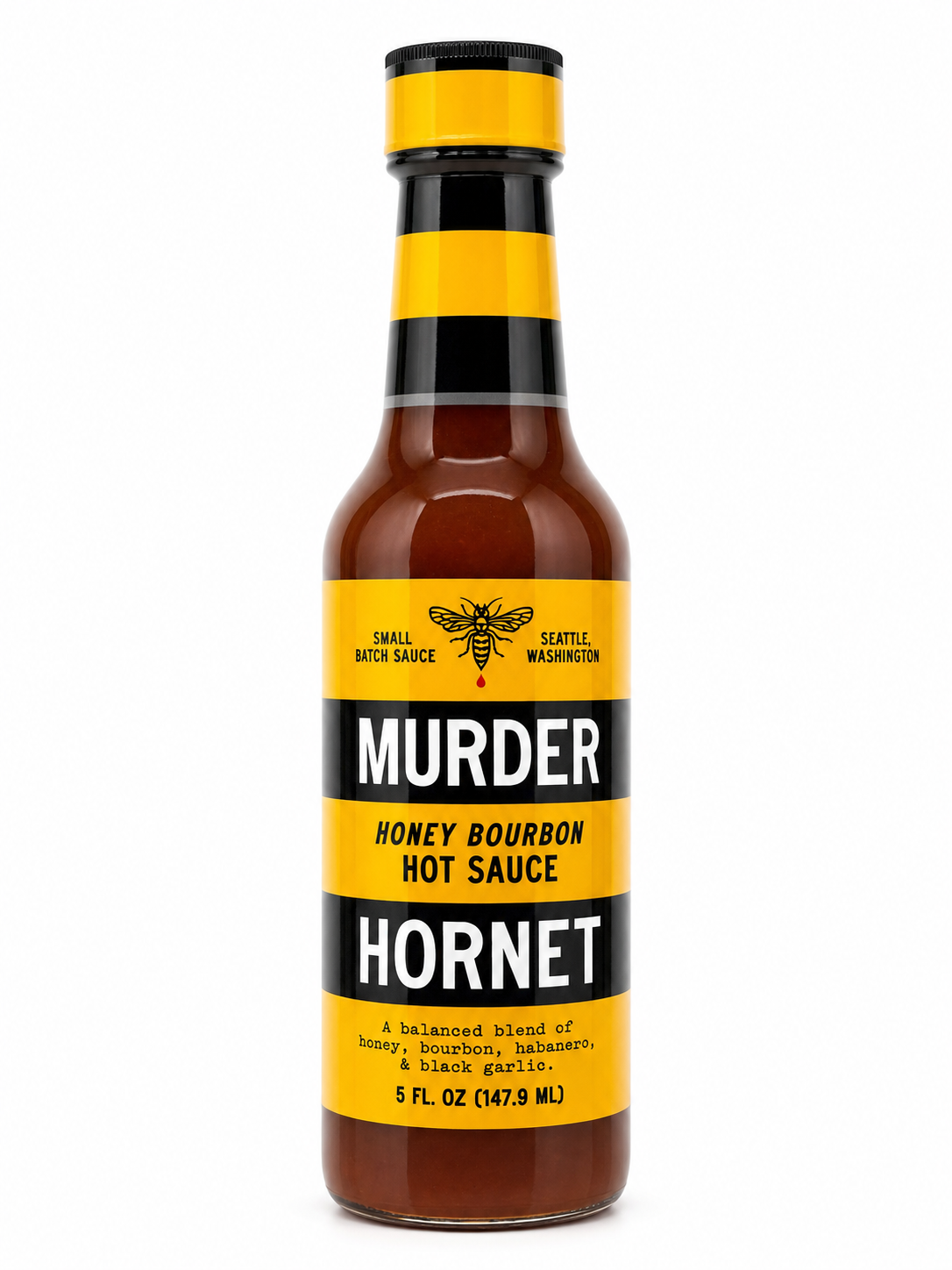 Murder Hornet Honey Bourbon Hot Sauce 5oz. (148ml)
