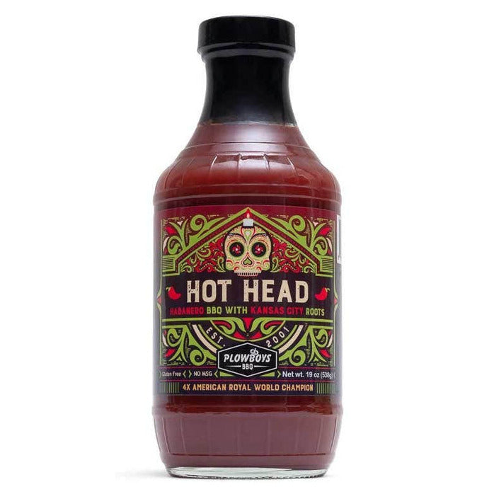 Plowboys Barbecue - Hot Head BBQ Sauce 16oz (474ml)