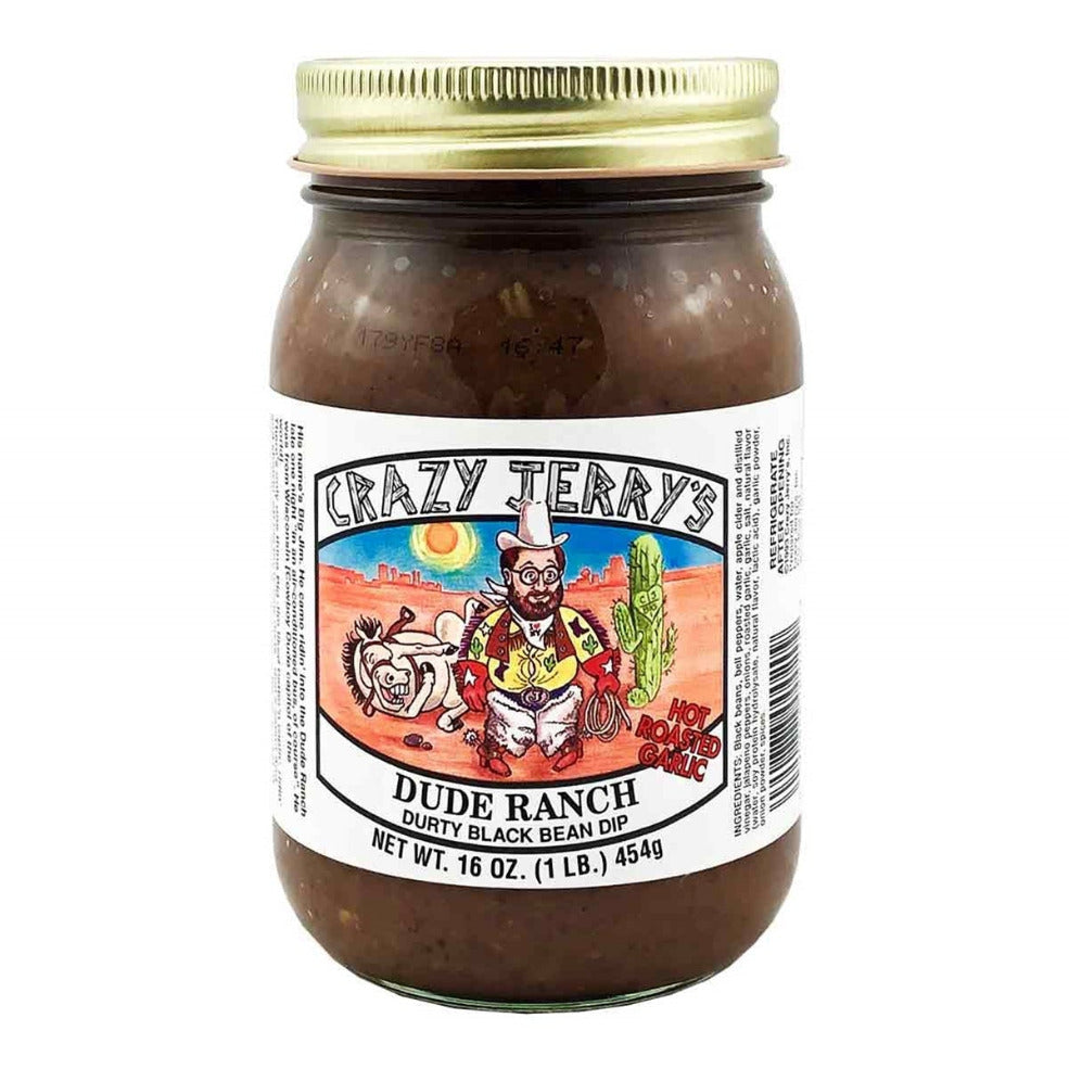 Crazy Jerrys Spicy Dude Ranch Durty Black Bean Dip 454gm (16oz)