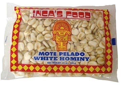 Incas Mote Pelado - dry white hominy 15oz (425gm)