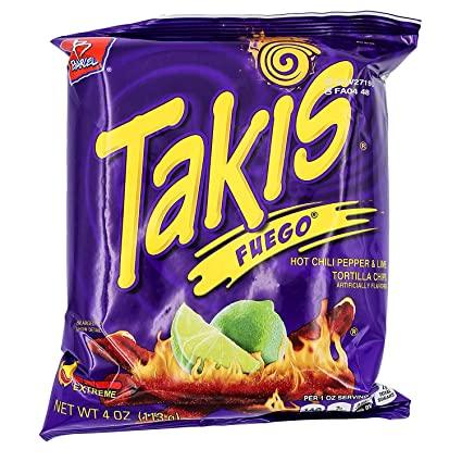 Takis Fuego Chili Pepper and Lime Tortilla Chips 90gm - Chile Mojo