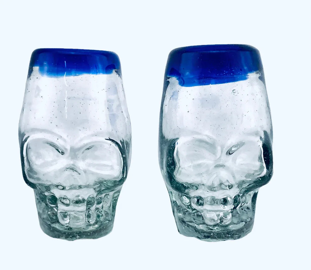 Handmade Mexican Calavera Skull Shot Glass - Chile Mojo