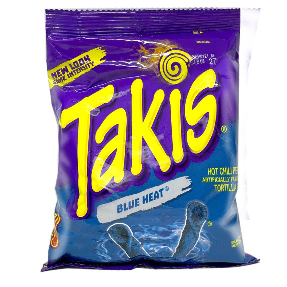 Takis BLUE HEAT Chili Pepper and Lime Tortilla Chips 4oz (113gm)