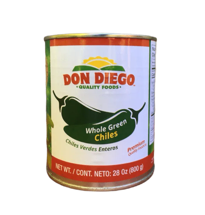 Don Diego Whole Green Mild Chiles 765gm (27oz) - Chile Mojo