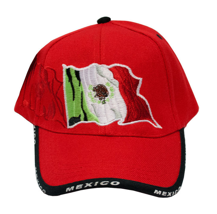 Baseball Cap - embroidered Mexican Flag