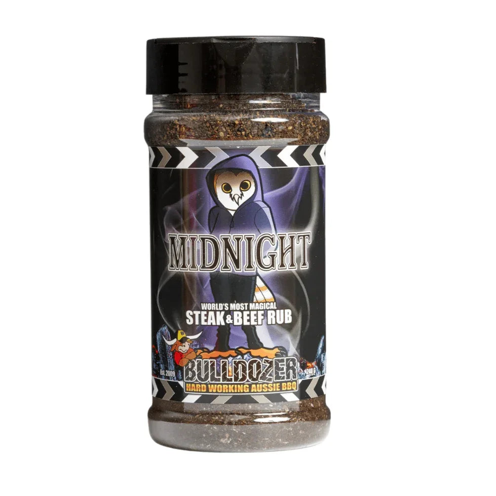 Bulldozer BBQ - Midnight Charcoal Steak Rub 240gm - Chile Mojo