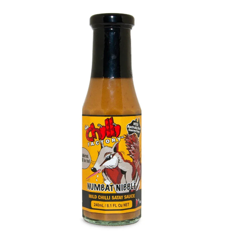 Chilli Factory Numbat Nibble Mild Chilli Satay Sauce 240ml - Chile Mojo