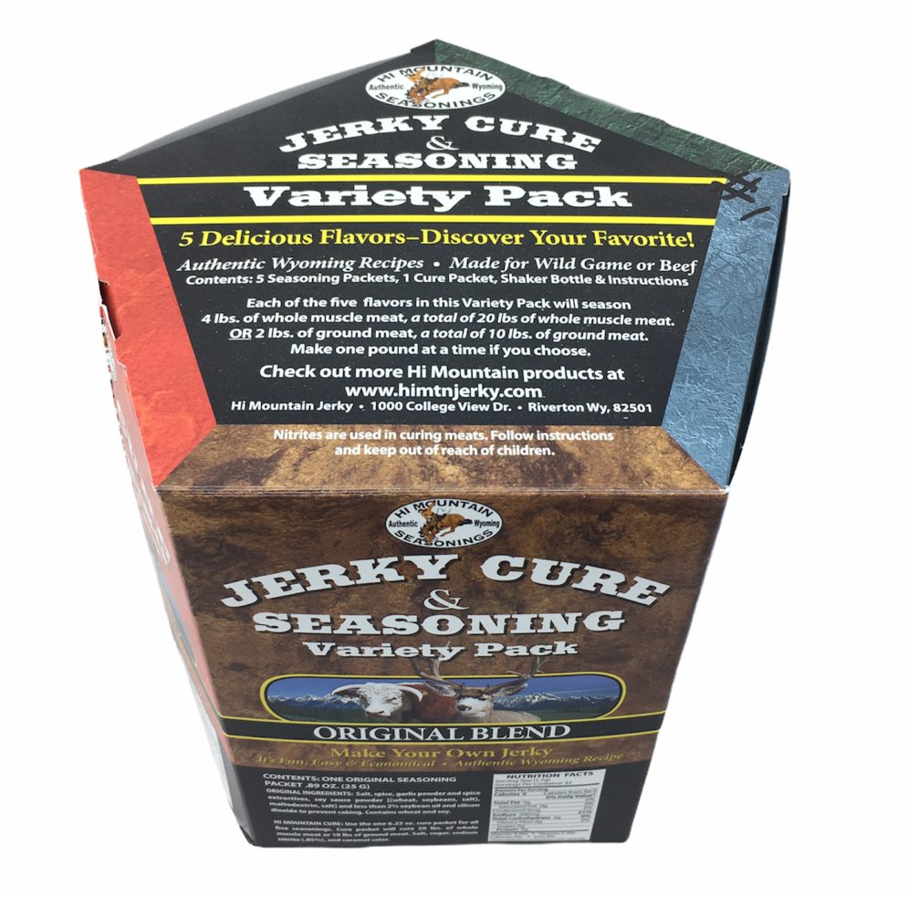 Hi Mountain Jerky Cure and Seasoning - Variety Pack 1 (288gm)