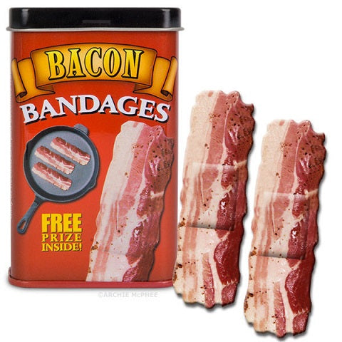 Bacon Bandaids - 12-pack in Metal Tin