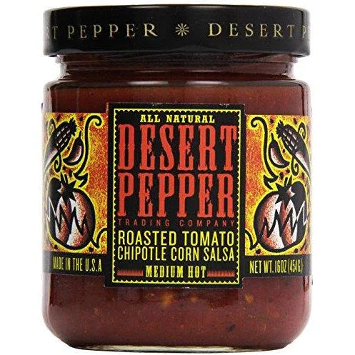 Desert Pepper Roasted Tomato Chipotle Corn Salsa 454gm - Chile Mojo