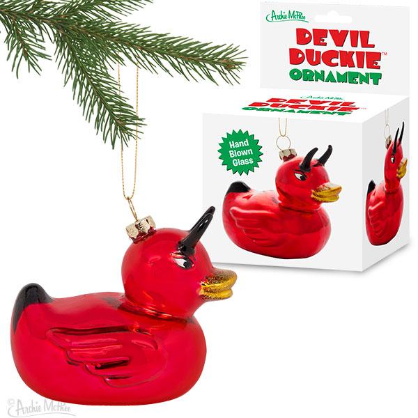 Devil Duckie Ornament