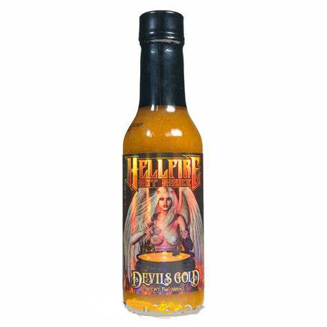 Hellfire Devils Gold Hot Sauce 5oz (148ml)