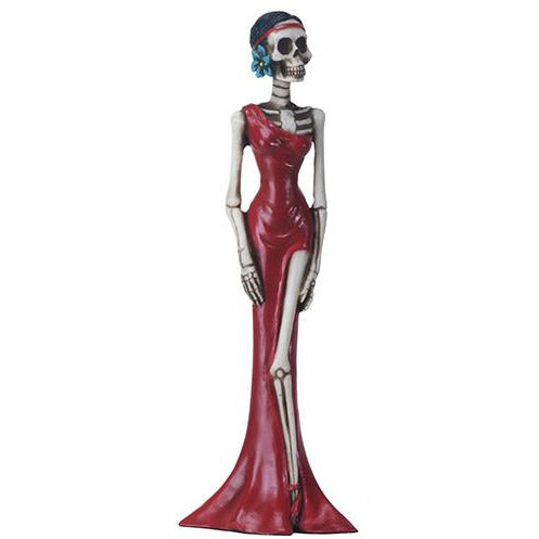 Day of the Dead figurine - slim red lady