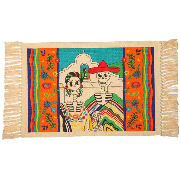 Day of the Dead cotton placemat - Churchgoing Couple