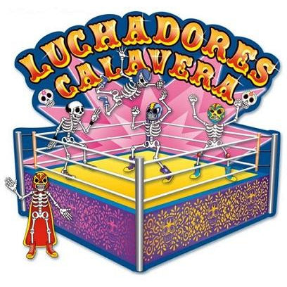 Day of the Dead Luchadores Ring Cardboard Decoration
