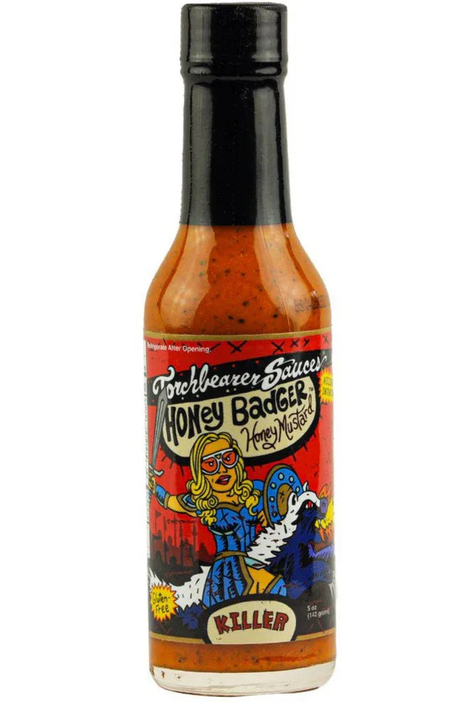 Torchbearer Honey Badger Hot Sauce 148ml (5oz) - Chile Mojo