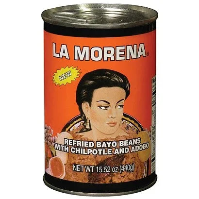 Beans La Morena Refried Pinto with Chipotle and Adobo 440gm - Chile Mojo