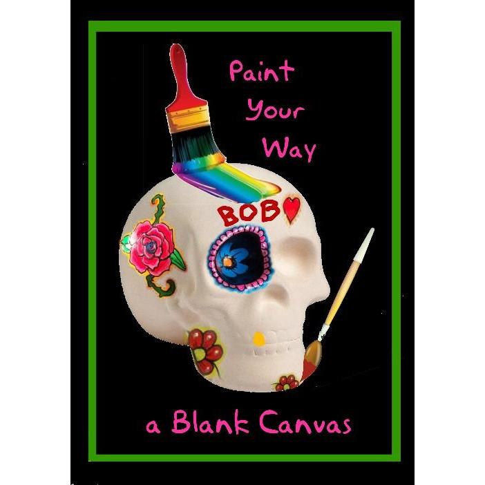DIY Paint Your Own Ceramic Calavera Skull - mini
