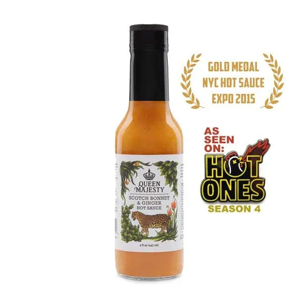Queen Majesty Scotch Bonnet and Ginger Hot Sauce 148ml (5oz) - Chile Mojo