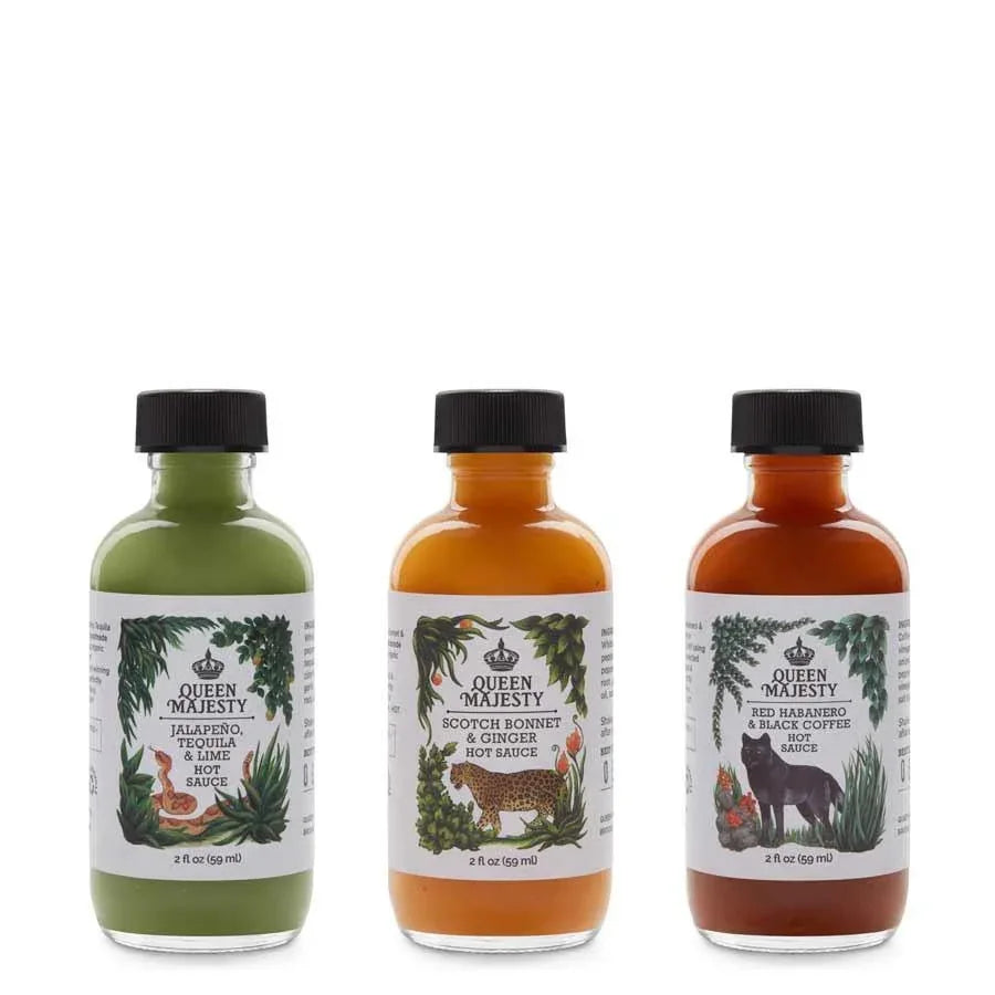 Queen Majesty Hot Sauce Trinity (3 x 2oz bottles) - Chile Mojo