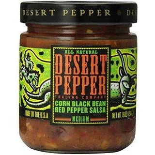 Desert Pepper Corn Black Bean Red Pepper Salsa 454gm - Chile Mojo
