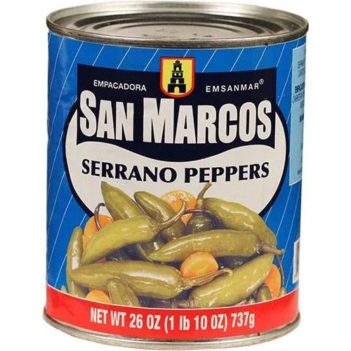 San Marcos Serrano whole canned 737gm (26oz) - Chile Mojo