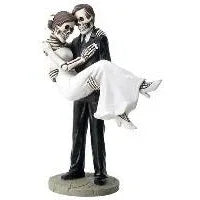 Day of the Dead figurine - Groom carrying Bride - Chile Mojo