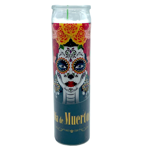 Mexican Candle - Day of the Dead Dama con Flores