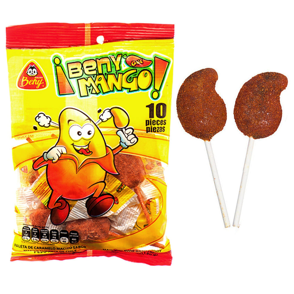 Beny Paleta Mango - Mexican lollipops with chile - pack of 10