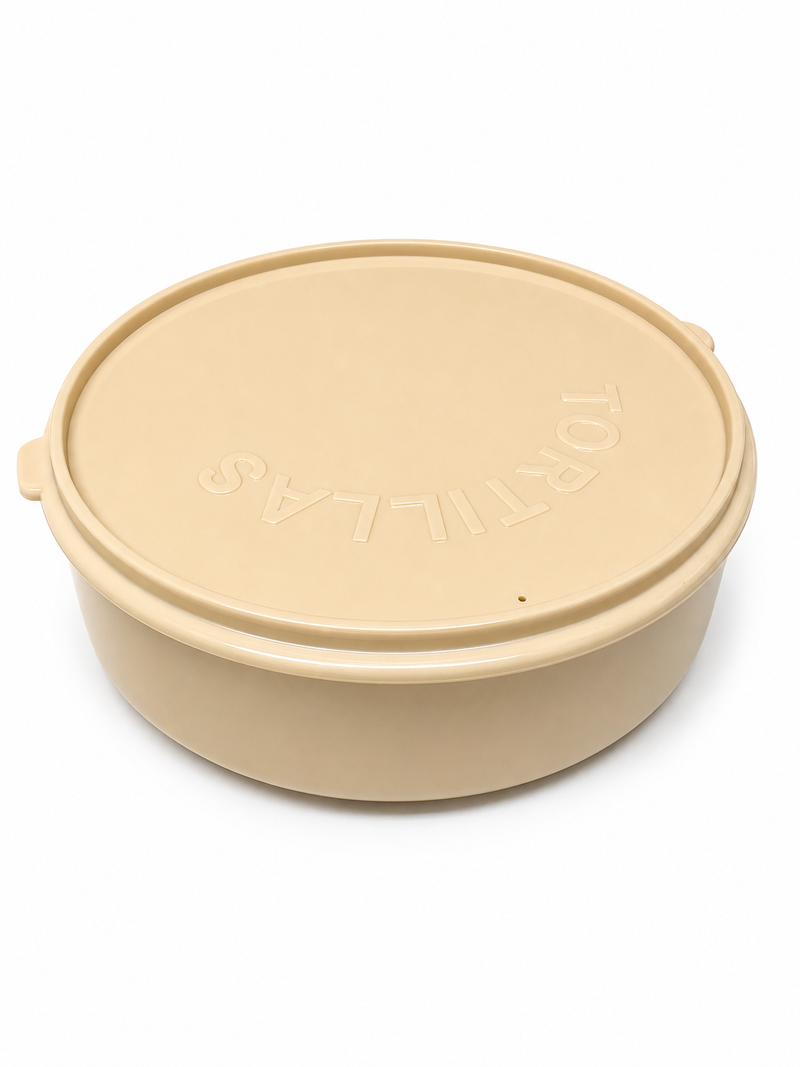 Plastic Tortilla Warmer - beige 19cm