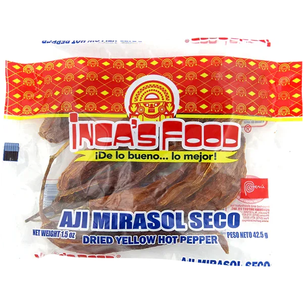 Incas Foods Aji Mirasol (amarillo) Seco whole 1.5oz (42gm) - Chile Mojo