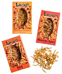 Hotlix Larvets Insect Snack Cheddar 2gm - best before Apr 2025 - Chile Mojo
