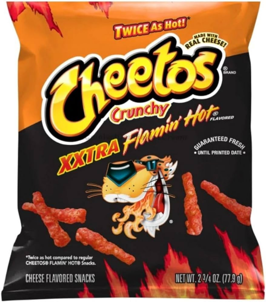 Cheetos XXtra Flamin Hot Cheese Flavored Snacks 77.9gm
